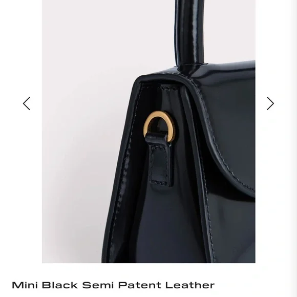 By Far semi patent leather mini top handle bag - Picture 3 of 6